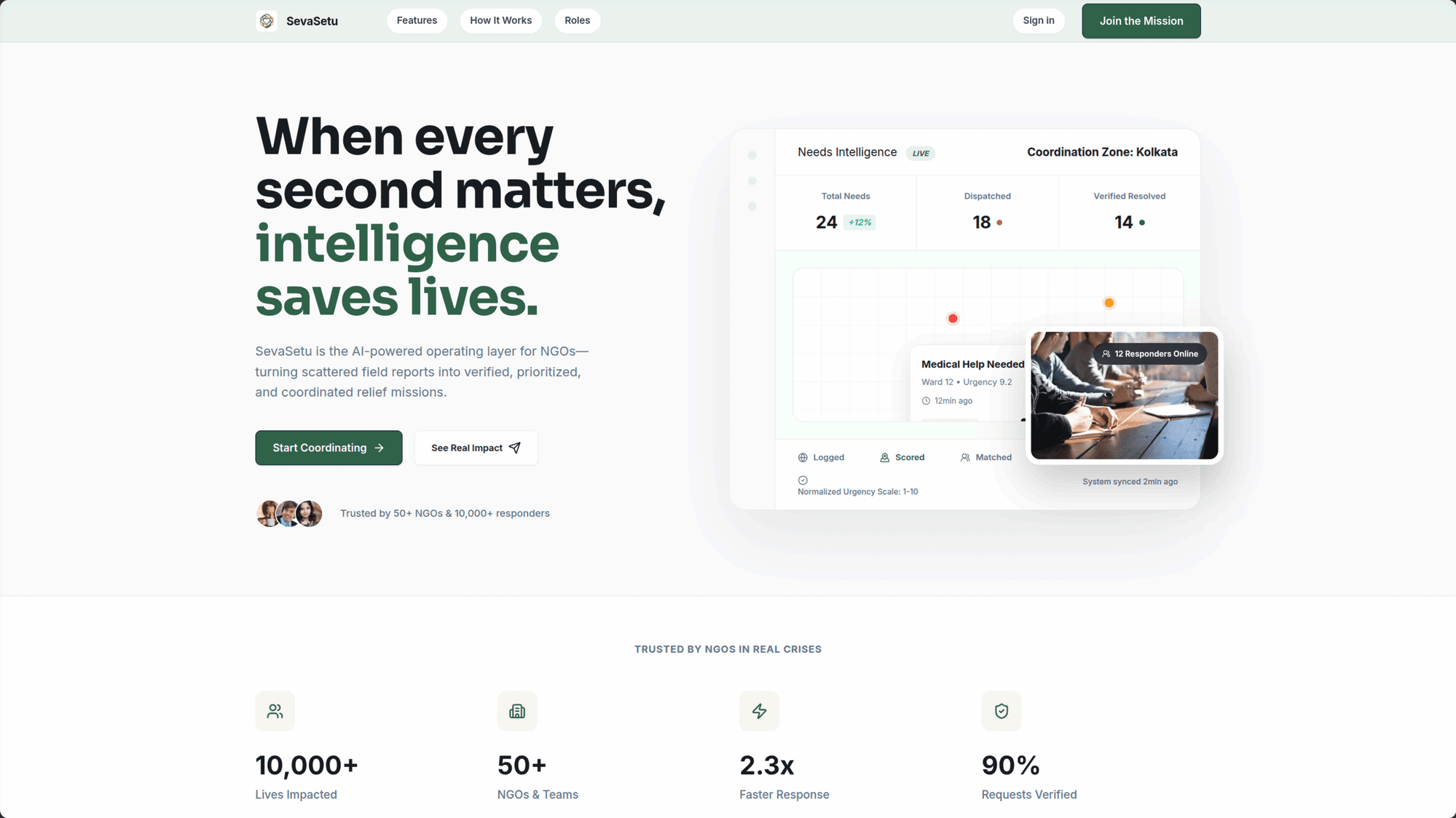 SevaSetu | AI Disaster Response Platform preview